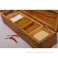 Olive Wood Salt & Spice Box